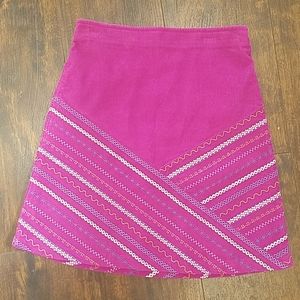 nwt HANNA ANDERSSON embroidered corduroy skirt 10/12 girls pink mini